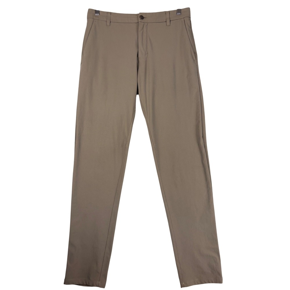 Lululemon Commission Pant‎ Classic 32 Khaki Tan Technical Chino Trousers LM5986S